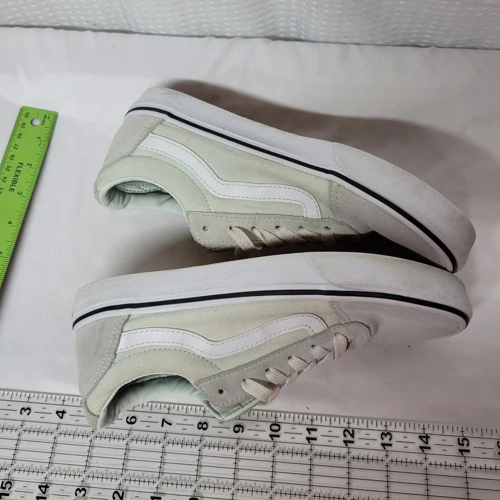 Vans Ward Low Top Sneakers Womens 8‎ Grey White Suede Canvas Skate Shoes 500714